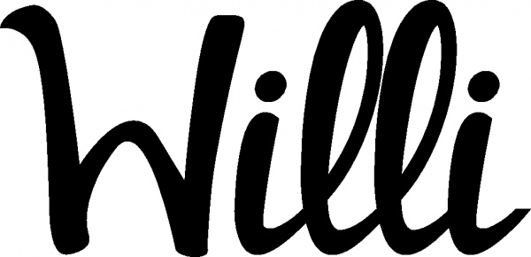 Willi - Schriftzug aus Eichenholz