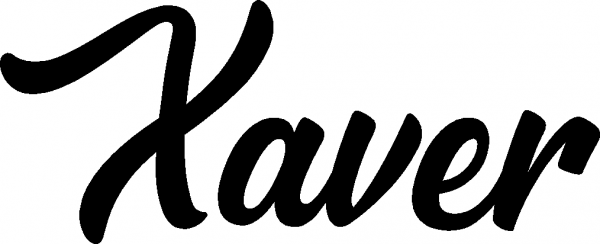Xaver - Schriftzug aus Eichenholz