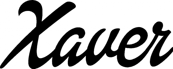 Xaver - Schriftzug aus Eichenholz