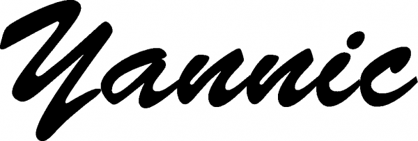 Yannic - Schriftzug aus Eichenholz