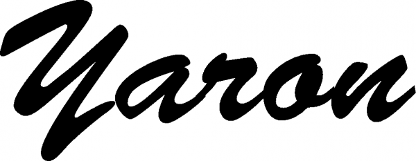 Yaron - Schriftzug aus Eichenholz