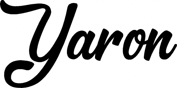 Yaron - Schriftzug aus Eichenholz