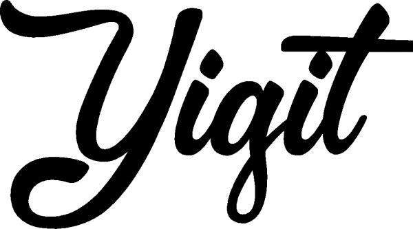 Yigit - Schriftzug aus Eichenholz