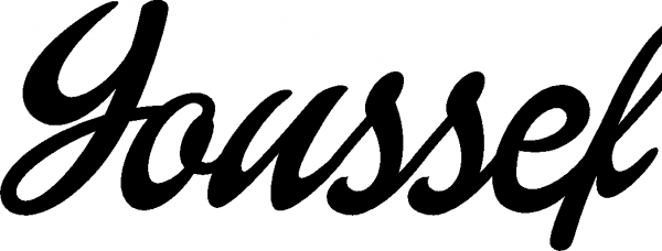 Youssef - Schriftzug aus Eichenholz