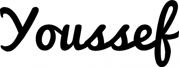 Youssef - Schriftzug aus Eichenholz