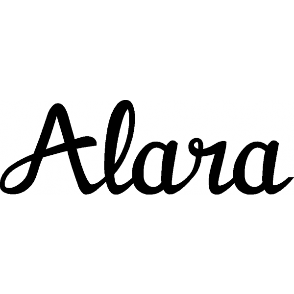 Alara - Schriftzug aus Birke-Sperrholz