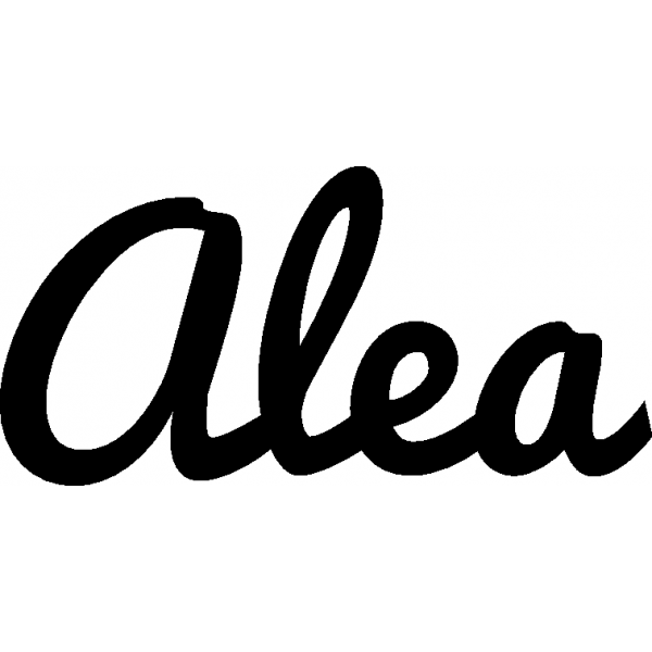 Alea - Schriftzug aus Birke-Sperrholz