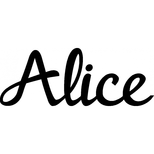 Alice - Schriftzug aus Birke-Sperrholz