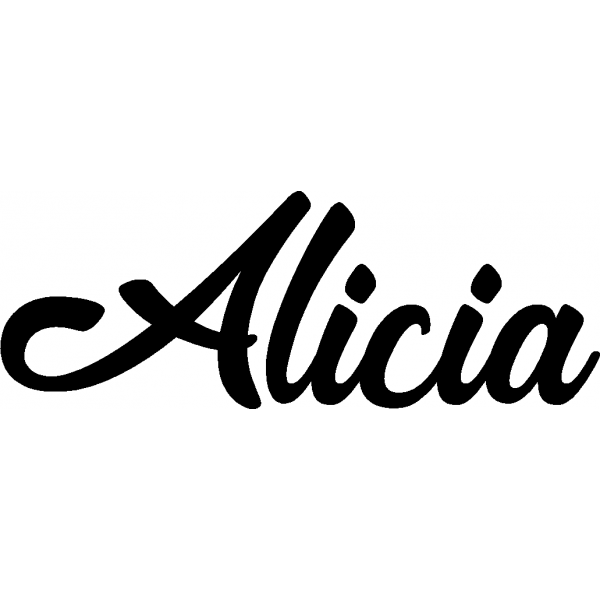 Alicia - Schriftzug aus Birke-Sperrholz