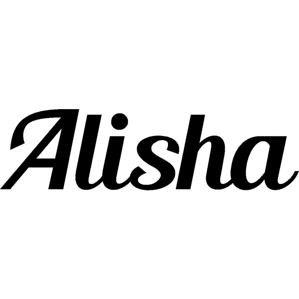 Alisha - Schriftzug aus Birke-Sperrholz
