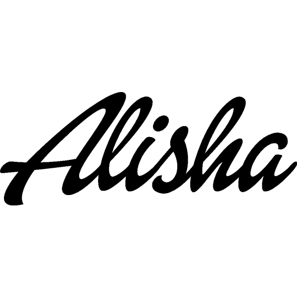 Alisha - Schriftzug aus Birke-Sperrholz