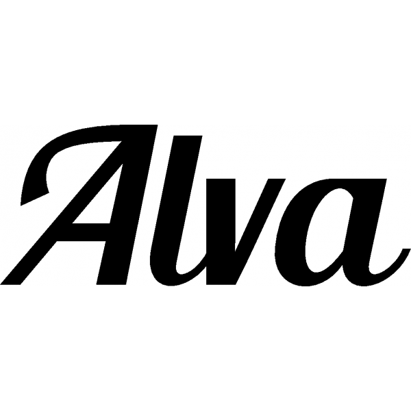 Alva - Schriftzug aus Birke-Sperrholz
