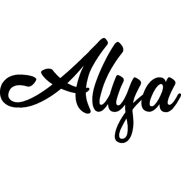 Alya - Schriftzug aus Birke-Sperrholz