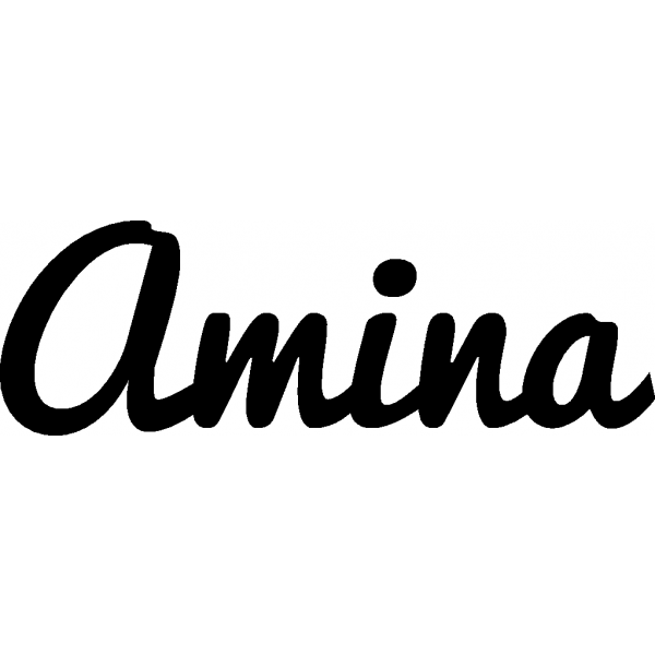 Amina - Schriftzug aus Birke-Sperrholz