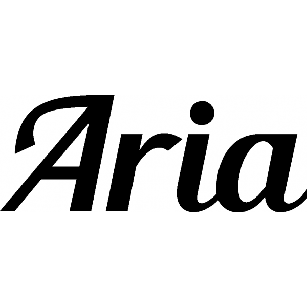 Aria - Schriftzug aus Birke-Sperrholz