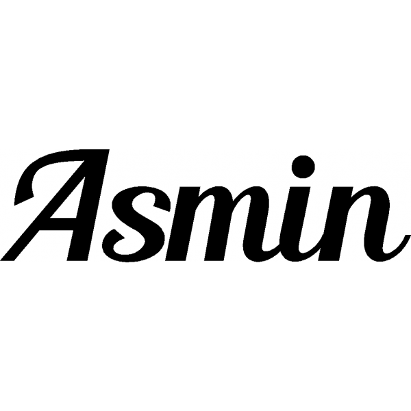 Asmin - Schriftzug aus Birke-Sperrholz
