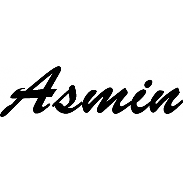 Asmin - Schriftzug aus Birke-Sperrholz