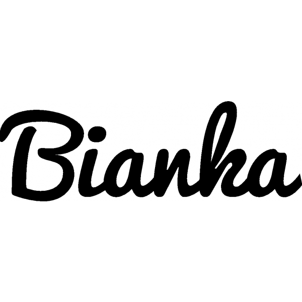 Bianka - Schriftzug aus Birke-Sperrholz
