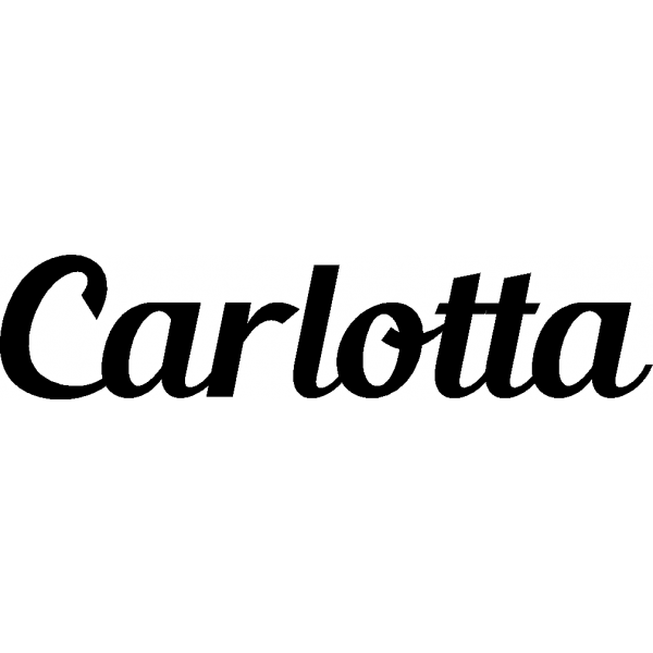Carlotta - Schriftzug aus Birke-Sperrholz