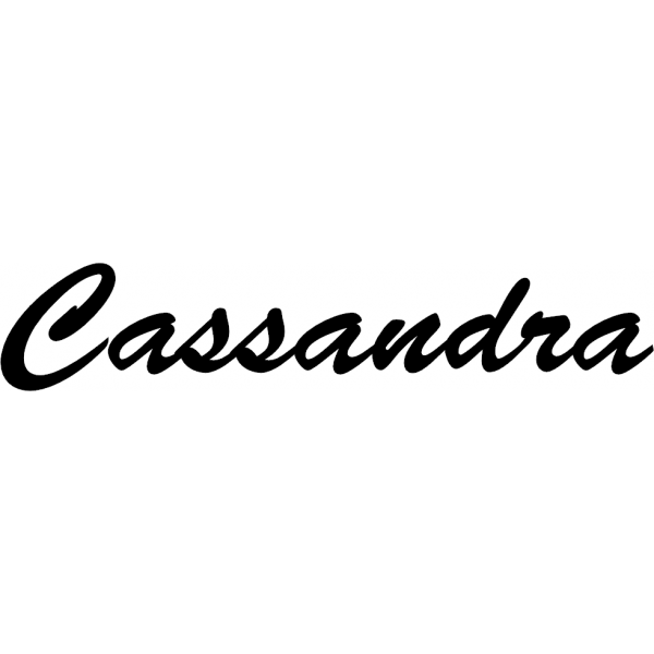 Cassandra - Schriftzug aus Birke-Sperrholz
