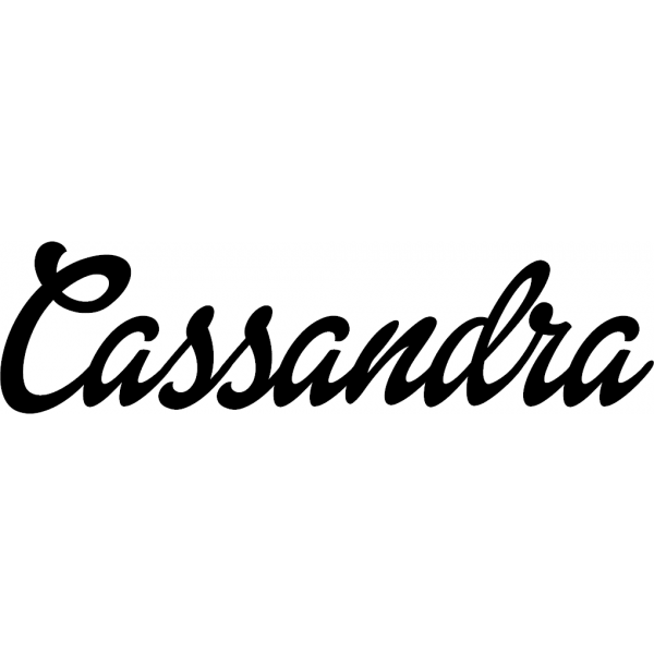 Cassandra - Schriftzug aus Birke-Sperrholz