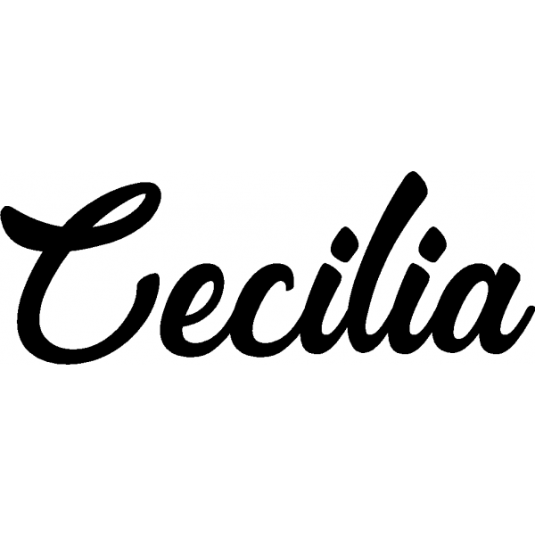Cecilia - Schriftzug aus Birke-Sperrholz