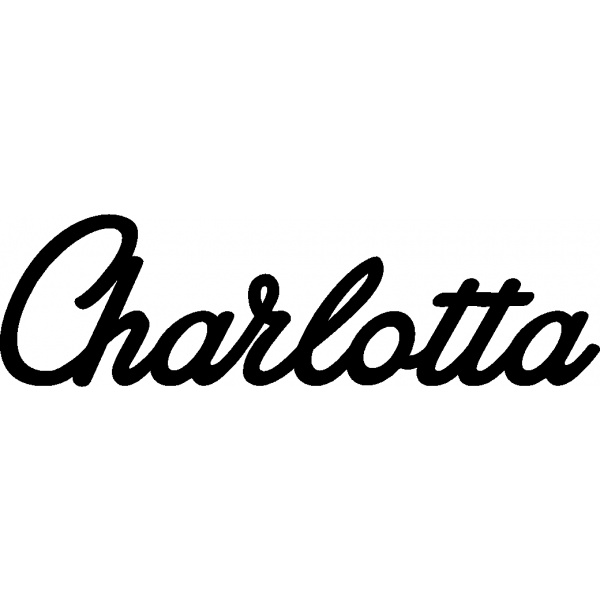 Charlotta - Schriftzug aus Birke-Sperrholz