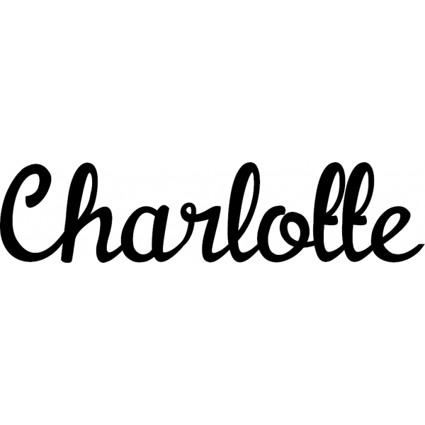 Charlotte - Schriftzug aus Birke-Sperrholz