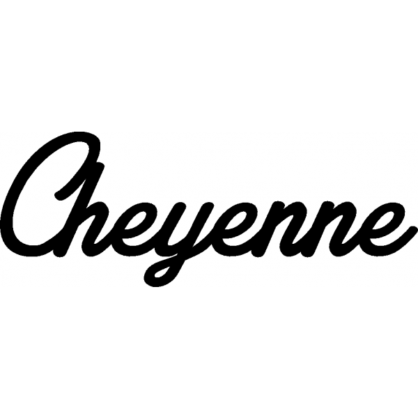 Cheyenne - Schriftzug aus Birke-Sperrholz