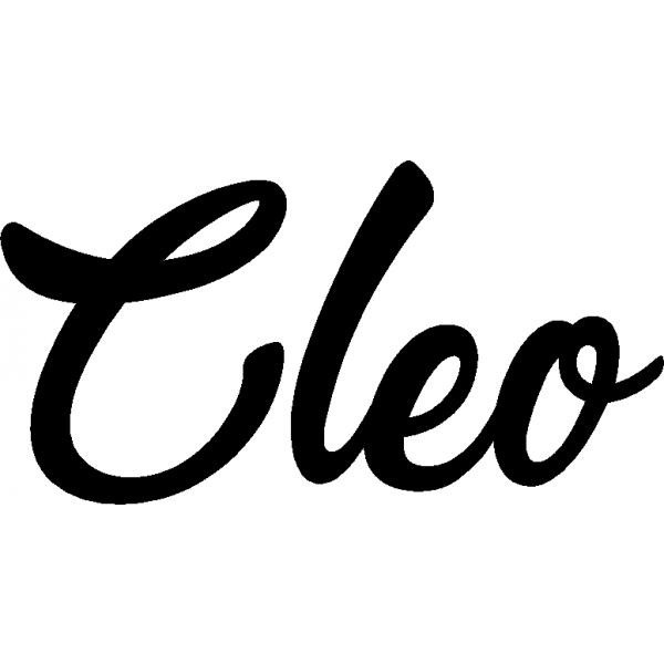 Cleo - Schriftzug aus Birke-Sperrholz