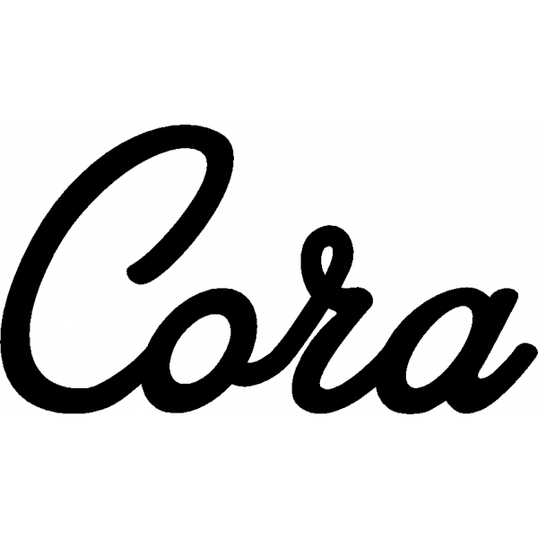 Cora - Schriftzug aus Birke-Sperrholz