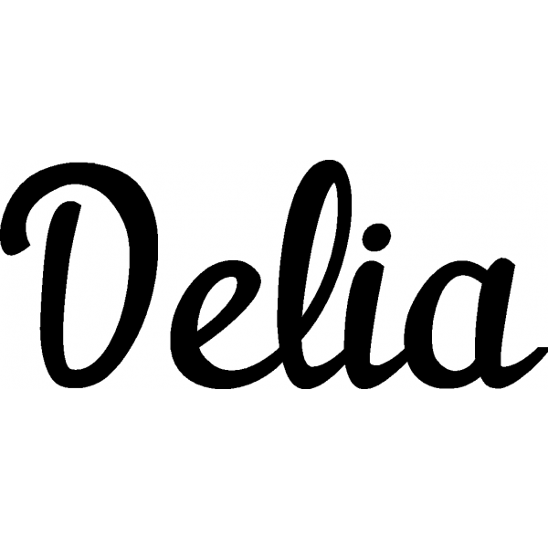 Delia - Schriftzug aus Birke-Sperrholz