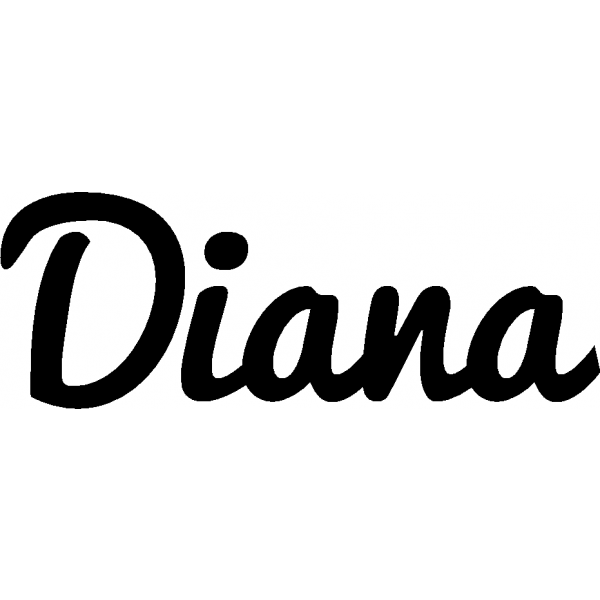 Diana - Schriftzug aus Birke-Sperrholz