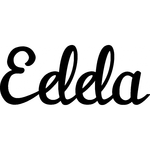 Edda - Schriftzug aus Birke-Sperrholz