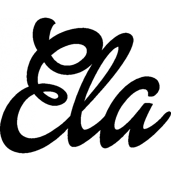 Ela - Schriftzug aus Birke-Sperrholz