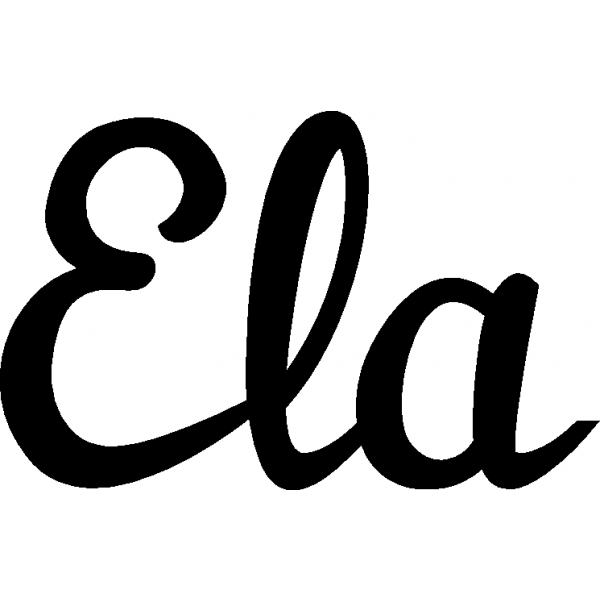 Ela - Schriftzug aus Birke-Sperrholz