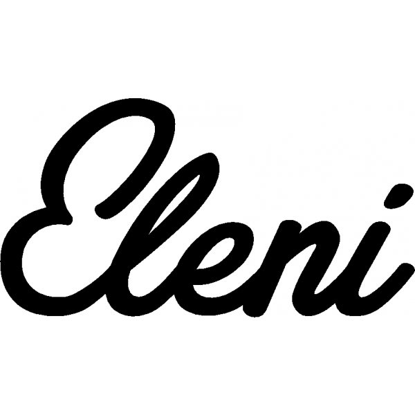 Eleni - Schriftzug aus Birke-Sperrholz