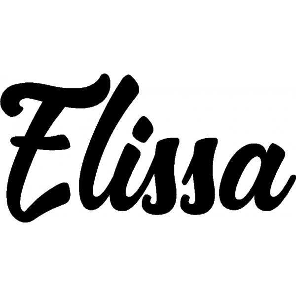 Elissa - Schriftzug aus Birke-Sperrholz