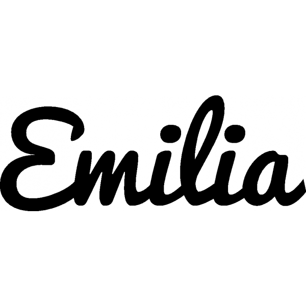 Emilia - Schriftzug aus Birke-Sperrholz