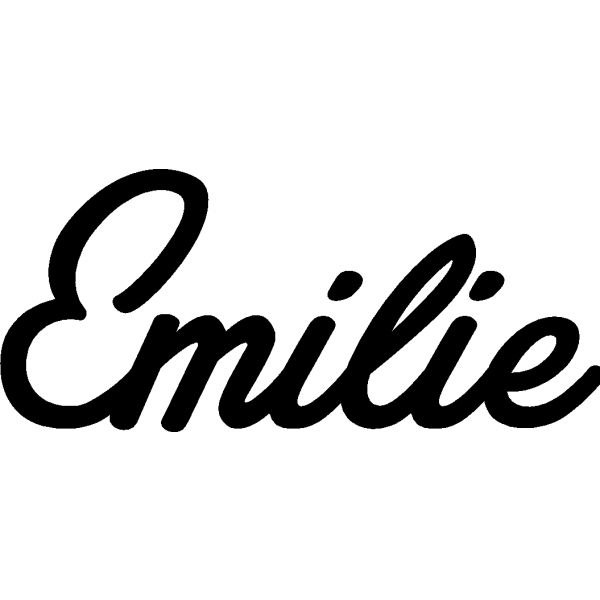 Emilie - Schriftzug aus Birke-Sperrholz