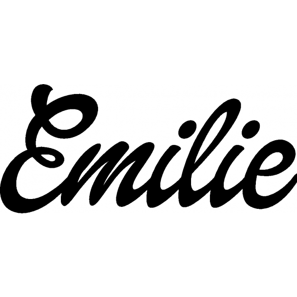 Emilie - Schriftzug aus Birke-Sperrholz