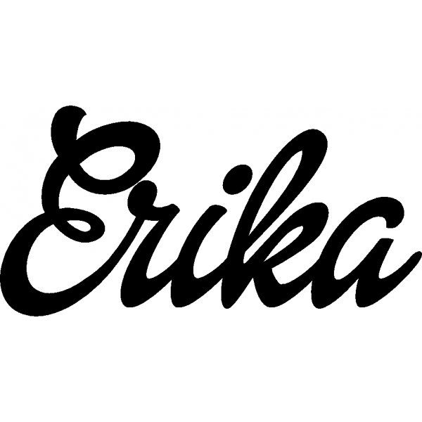 Erika - Schriftzug aus Birke-Sperrholz