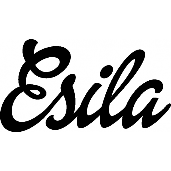 Esila - Schriftzug aus Birke-Sperrholz