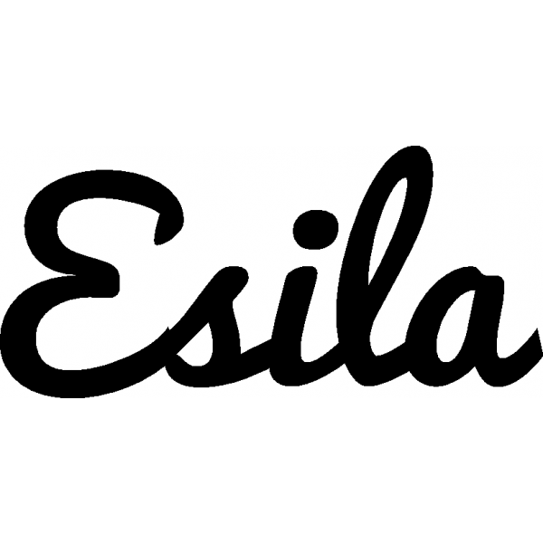 Esila - Schriftzug aus Birke-Sperrholz