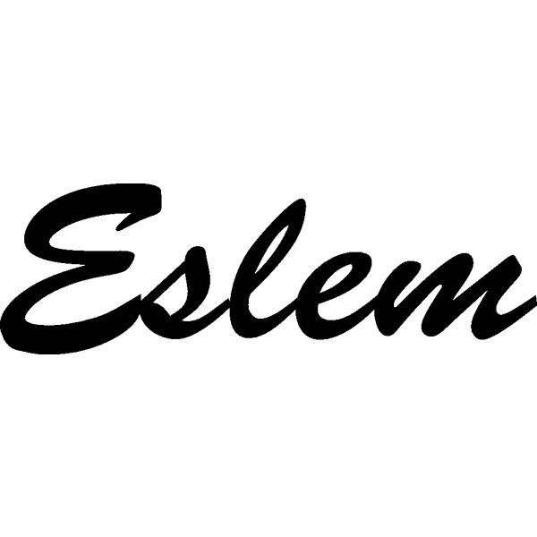 Eslem - Schriftzug aus Birke-Sperrholz