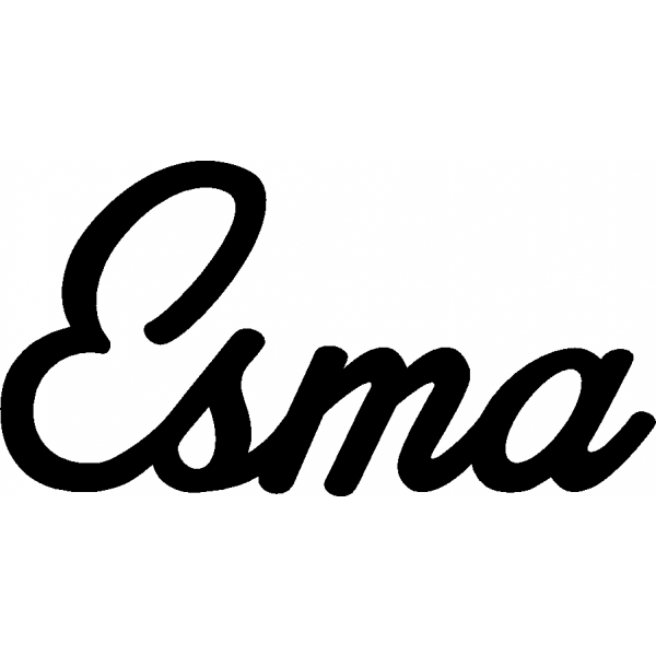 Esma - Schriftzug aus Birke-Sperrholz