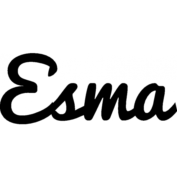 Esma - Schriftzug aus Birke-Sperrholz
