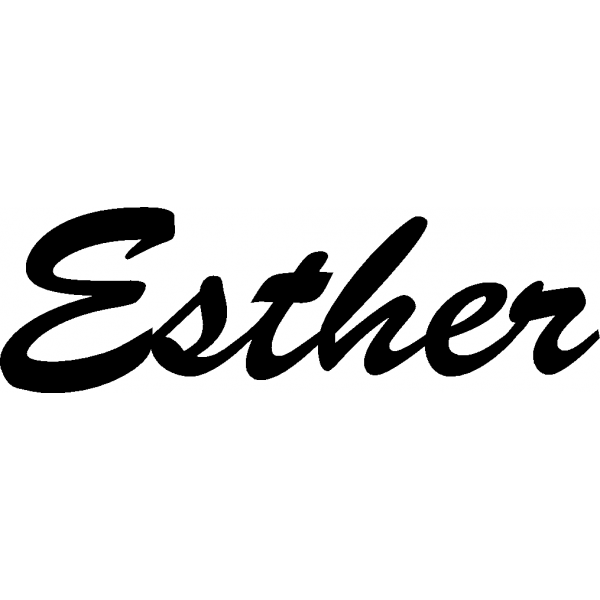Esther - Schriftzug aus Birke-Sperrholz