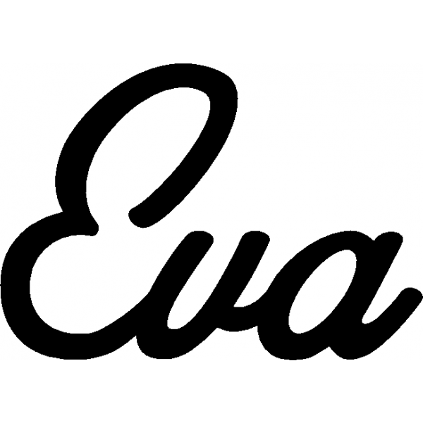 Eva - Schriftzug aus Birke-Sperrholz