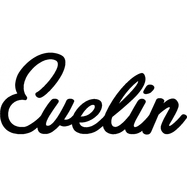Evelin - Schriftzug aus Birke-Sperrholz